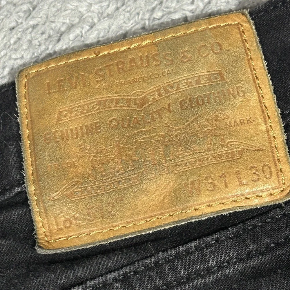 Levi's 512 Jeans Mens 31x30 Black Slim Fit Stretch Preowned #3282